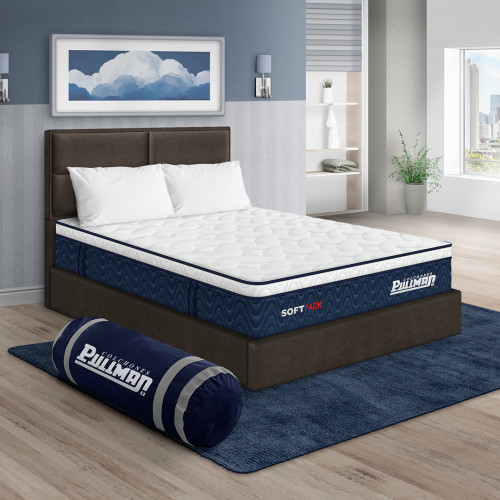 Colchón Softpack + Cama Firenze + Almohada